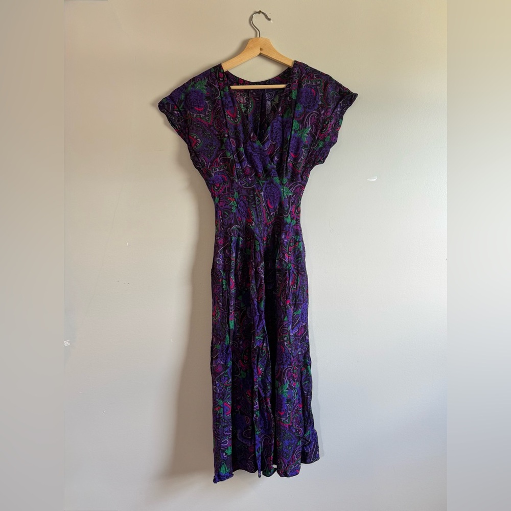 Vintage Multicolor Paisley Dress